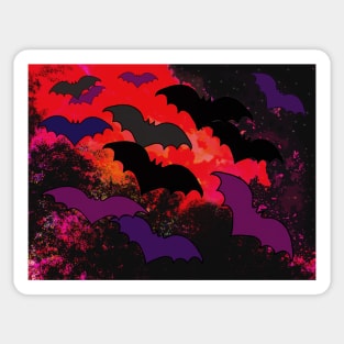 Bats In Flight Sticker